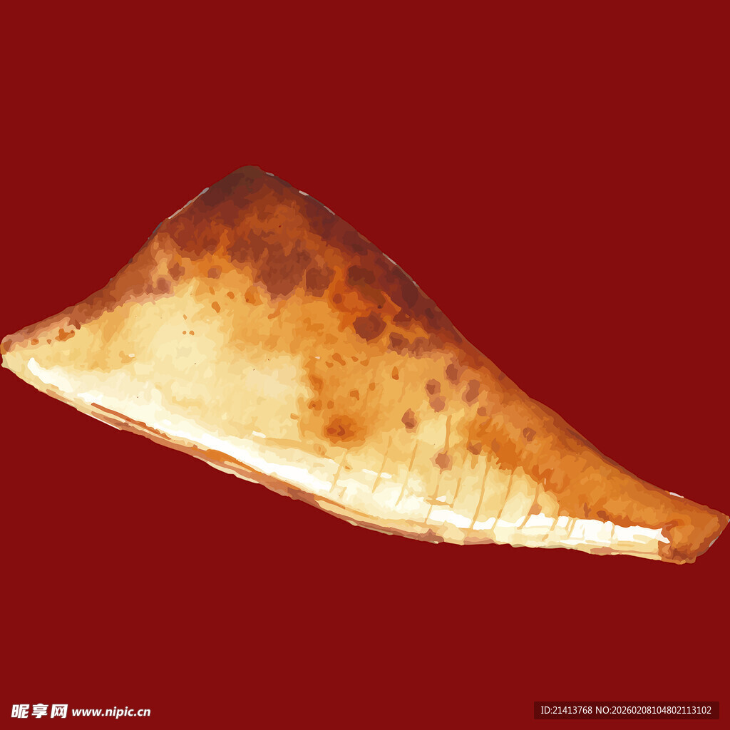 烤得金黄的美味三角饼