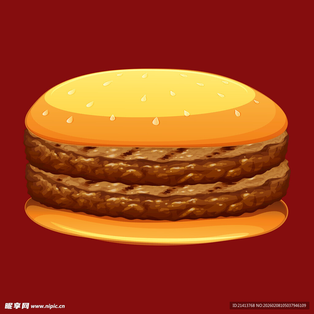 双层美味牛肉汉堡