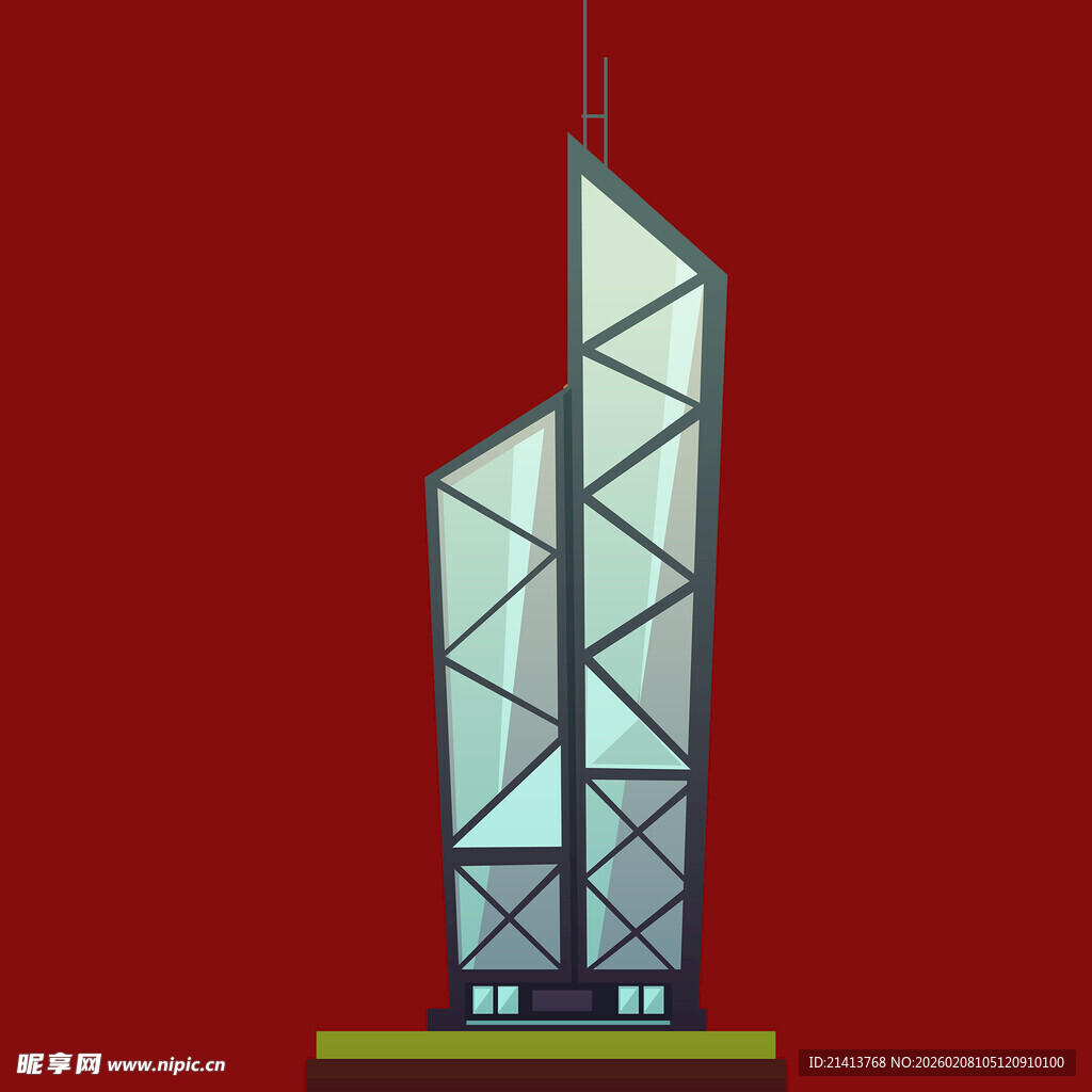 现代风格玻璃高楼建筑