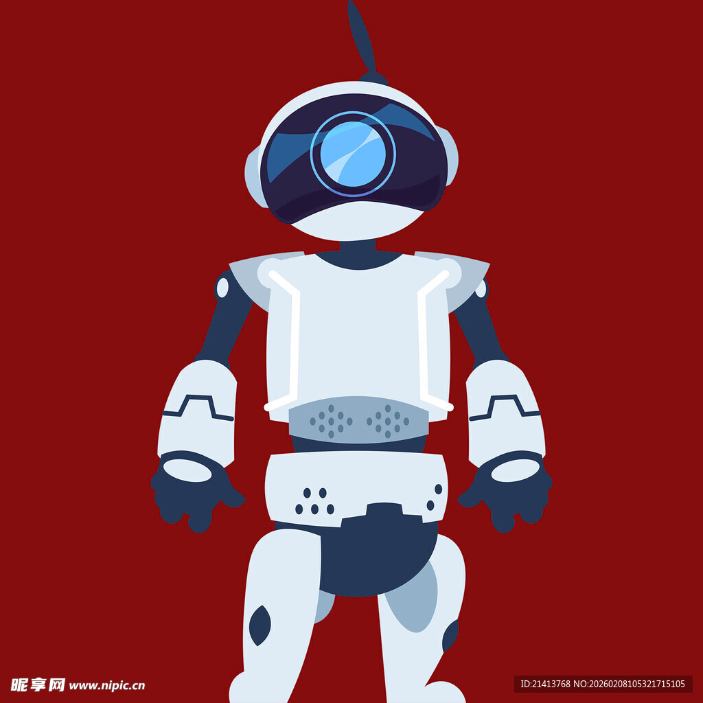 站立的科幻风机器人