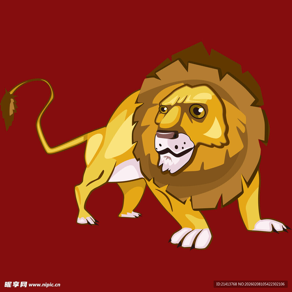 卡通雄狮威风凛凛