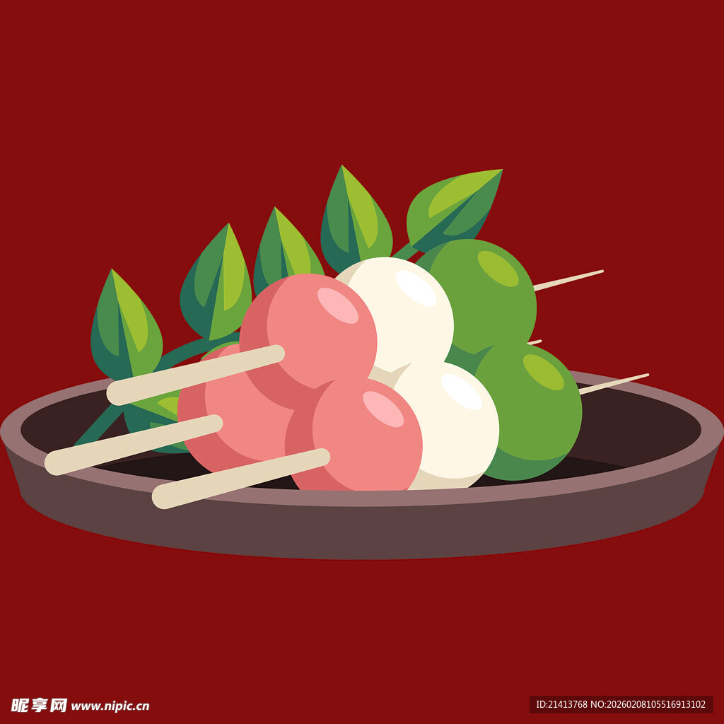 日式团子串美味诱人