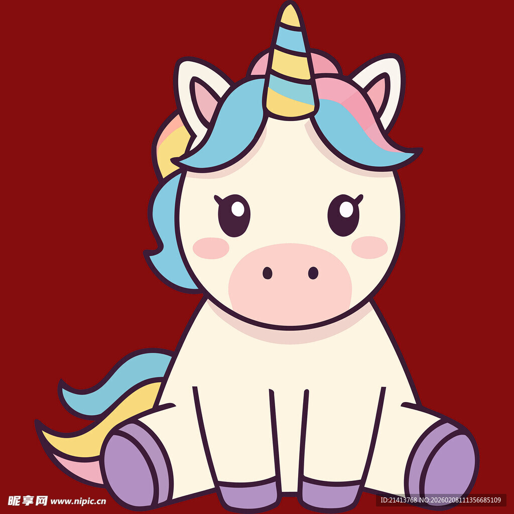 可爱独角兽卡通形象