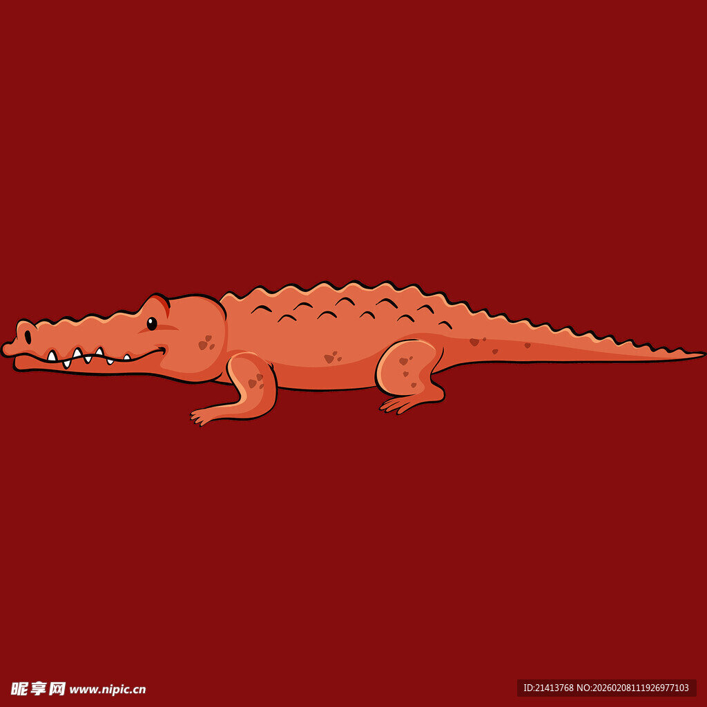 卡通鳄鱼形象展示