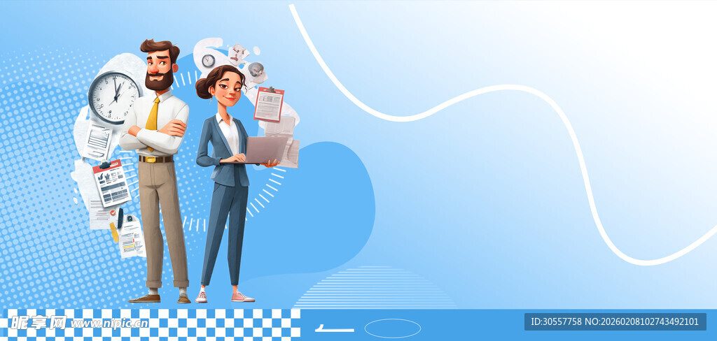 商务人士与时间管理