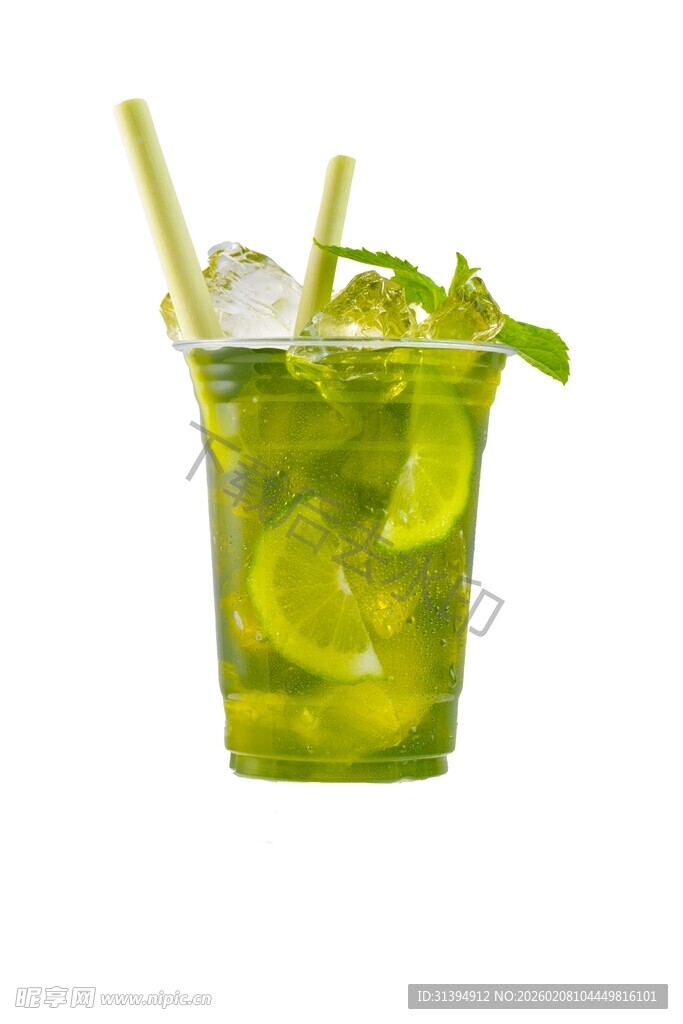 清凉薄荷青柠冰饮