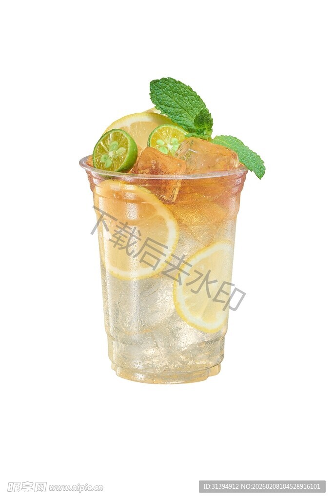 柠檬薄荷冰饮