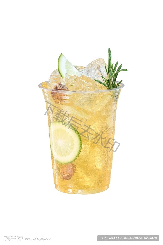 清新柠檬迷迭香冰饮