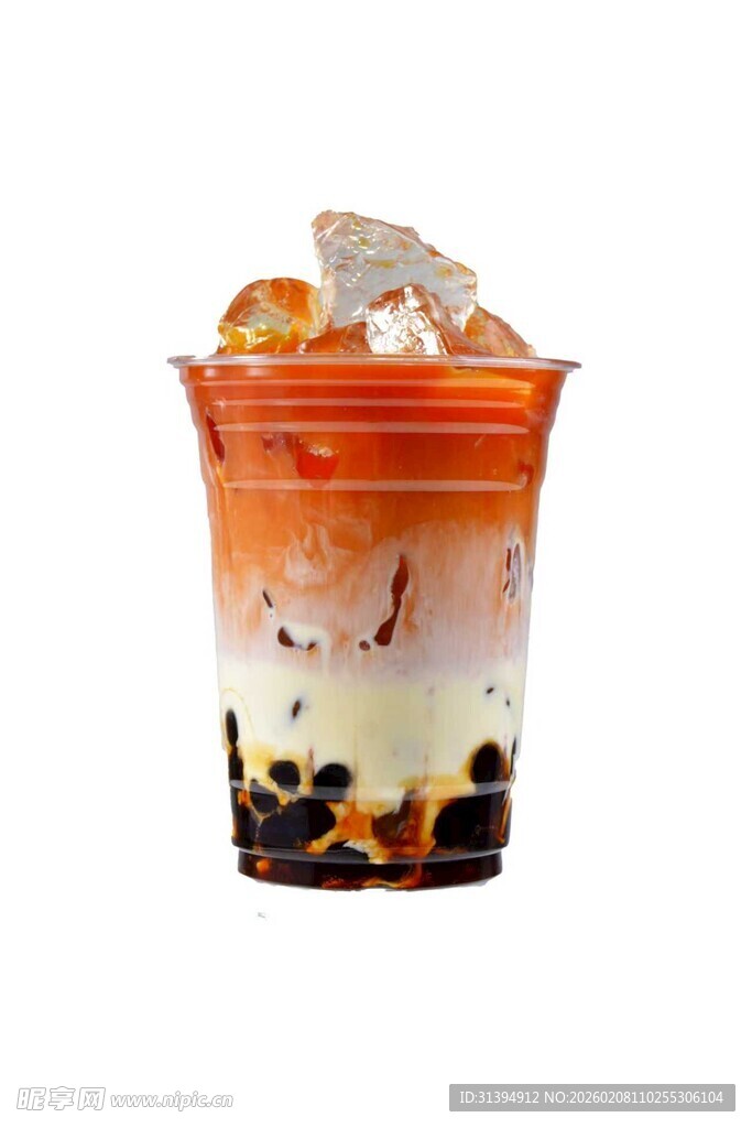 美味分层水果奶茶饮品