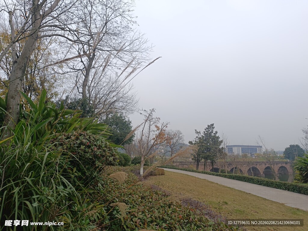 冬日城郊静谧小路
