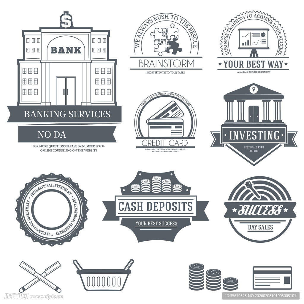 多样商业标识设计元素