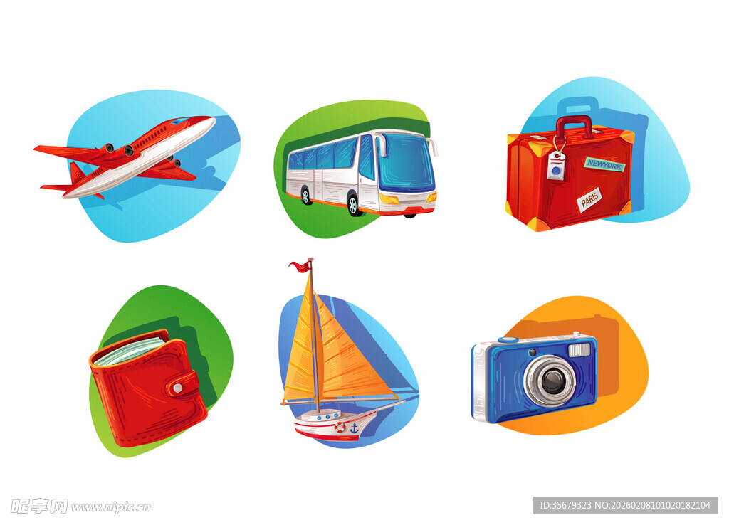 旅行元素图标集