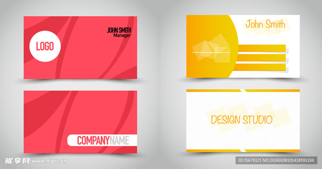 多彩商务名片设计展示