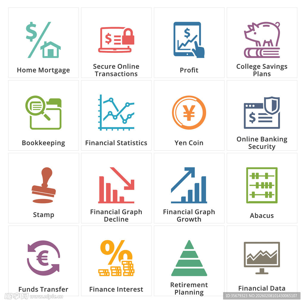 商务金融图标集