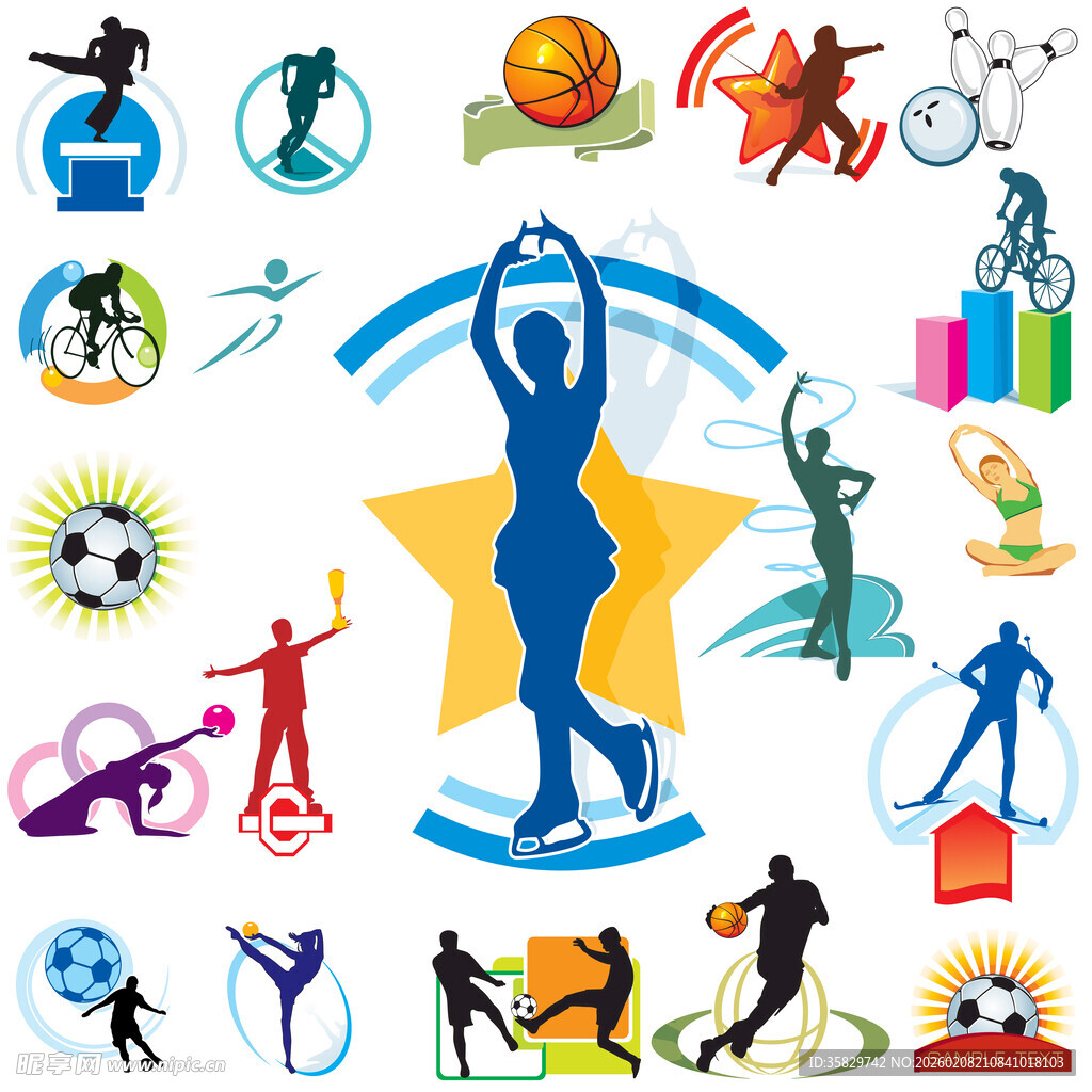运动健身图案