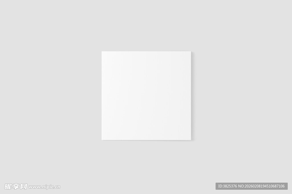 白色空白正方形三折页宣传单样机