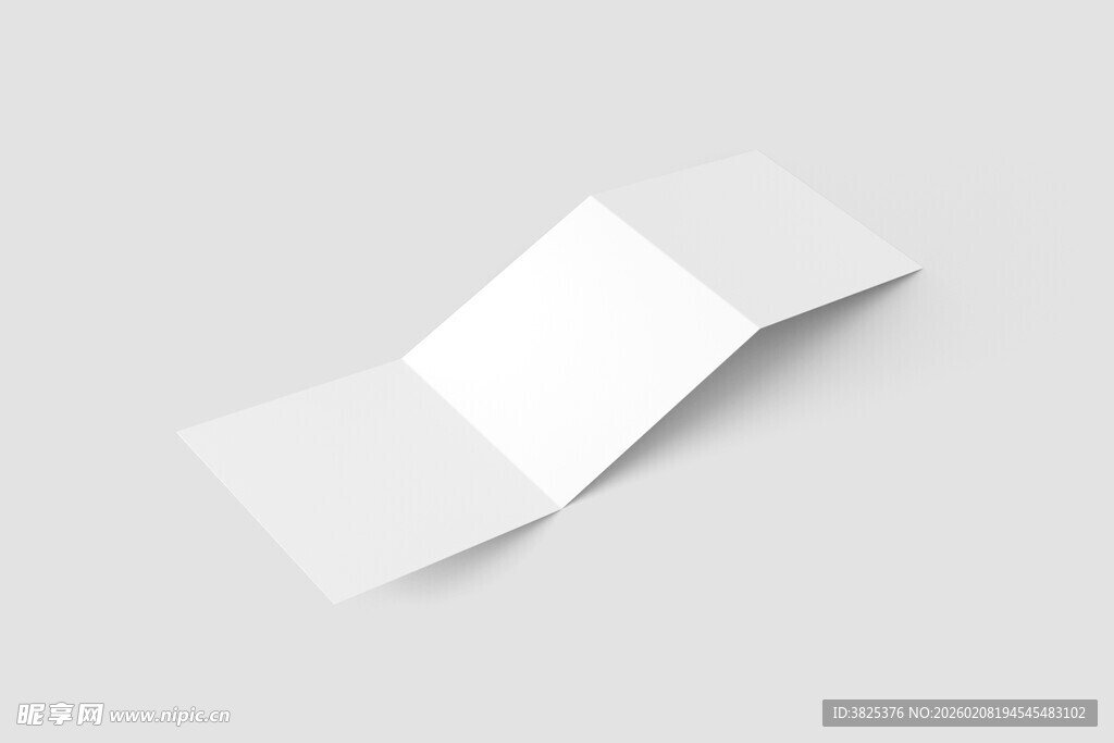 空白正方形三折页宣传册样机