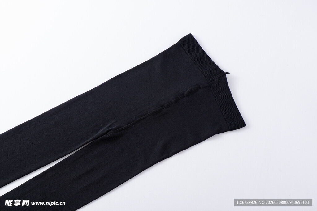 黑色紧身裤特写