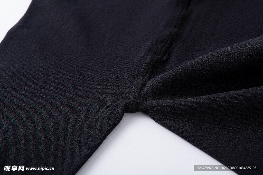 黑色裤袜布料细节特写