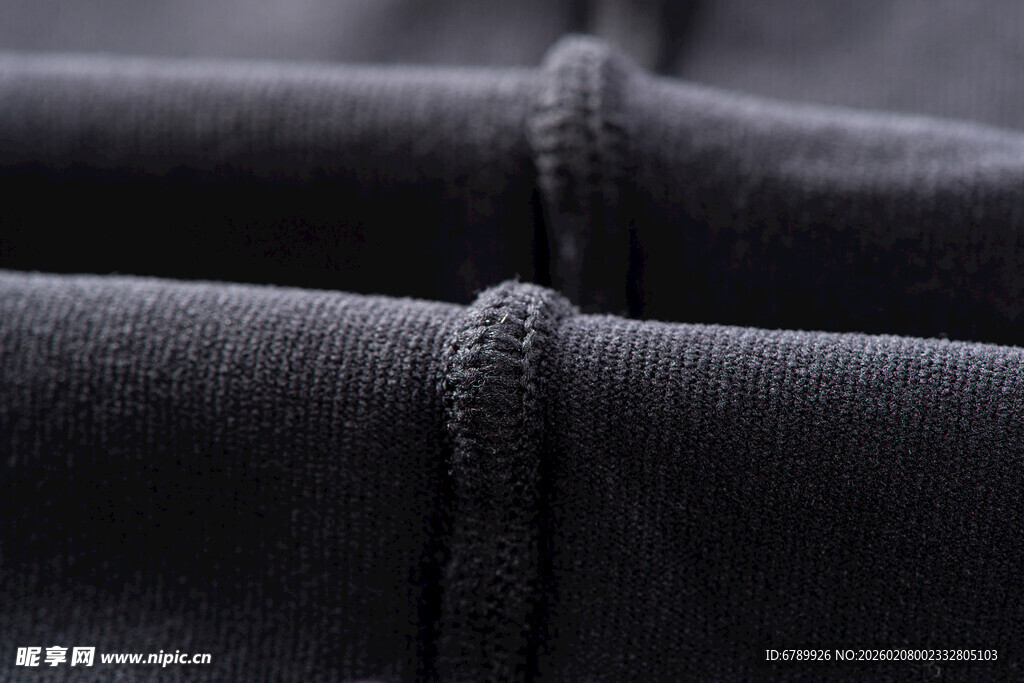 黑色裤袜布料细节特写