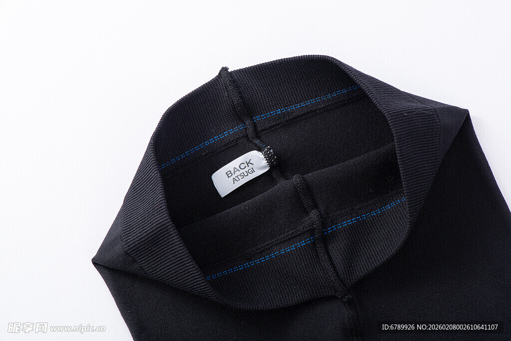 黑色裤袜腰部细节特写