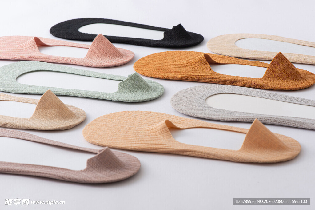 多彩隐形船袜展示