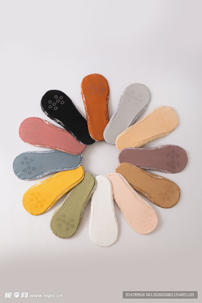 多彩隐形船袜展示