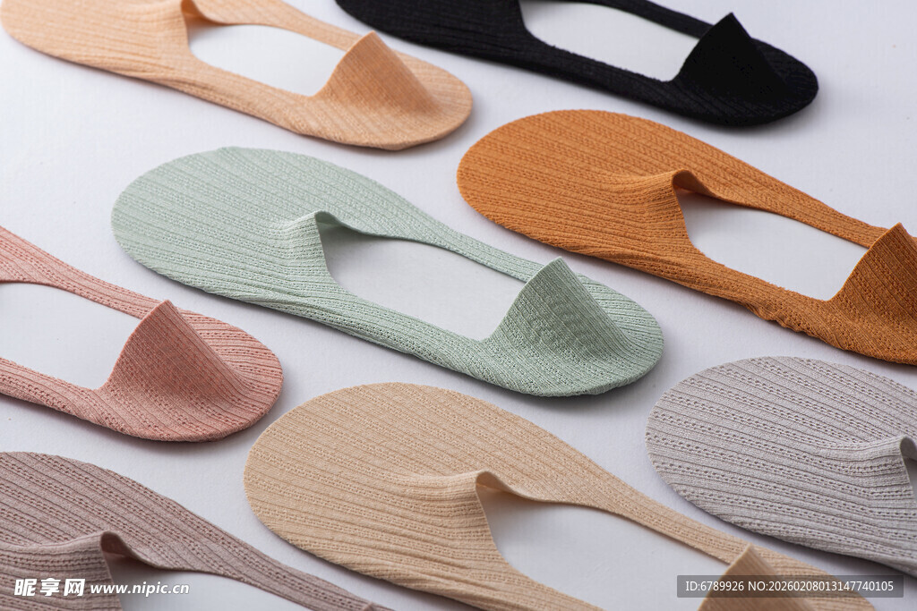 多彩简约款隐形船袜展示