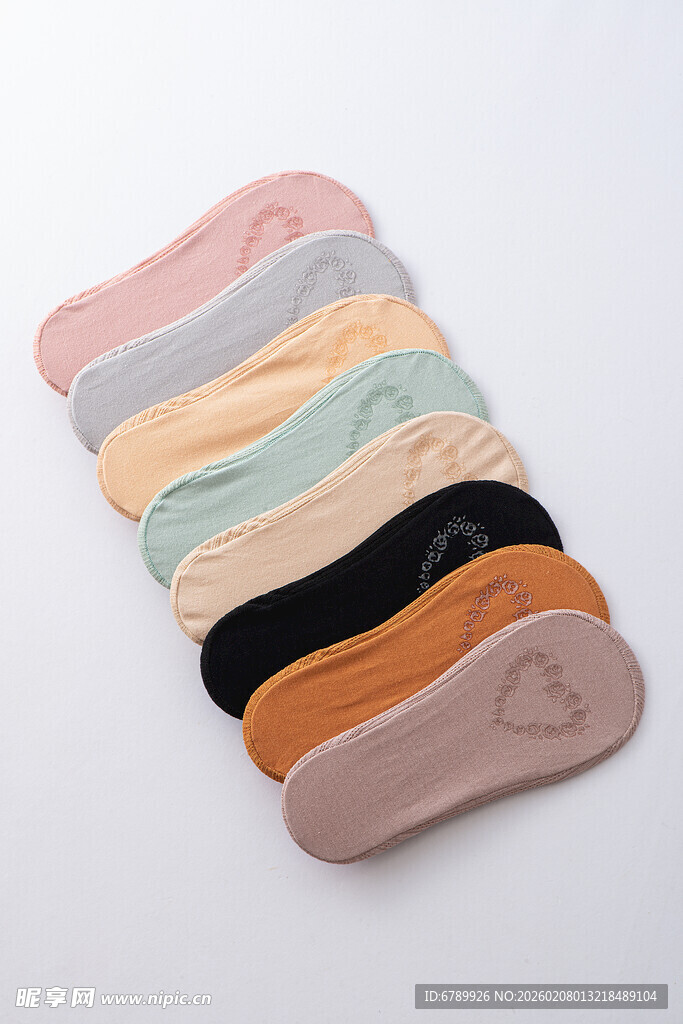 多彩简约款女士船袜