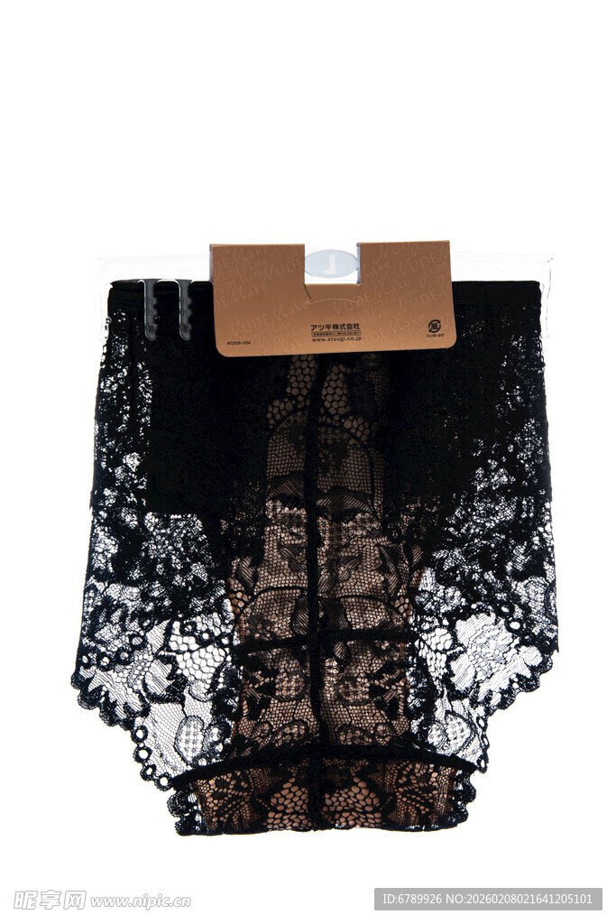 黑色蕾丝女士内裤展示