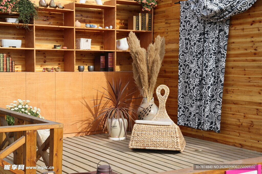 室内自然风角落装饰展示