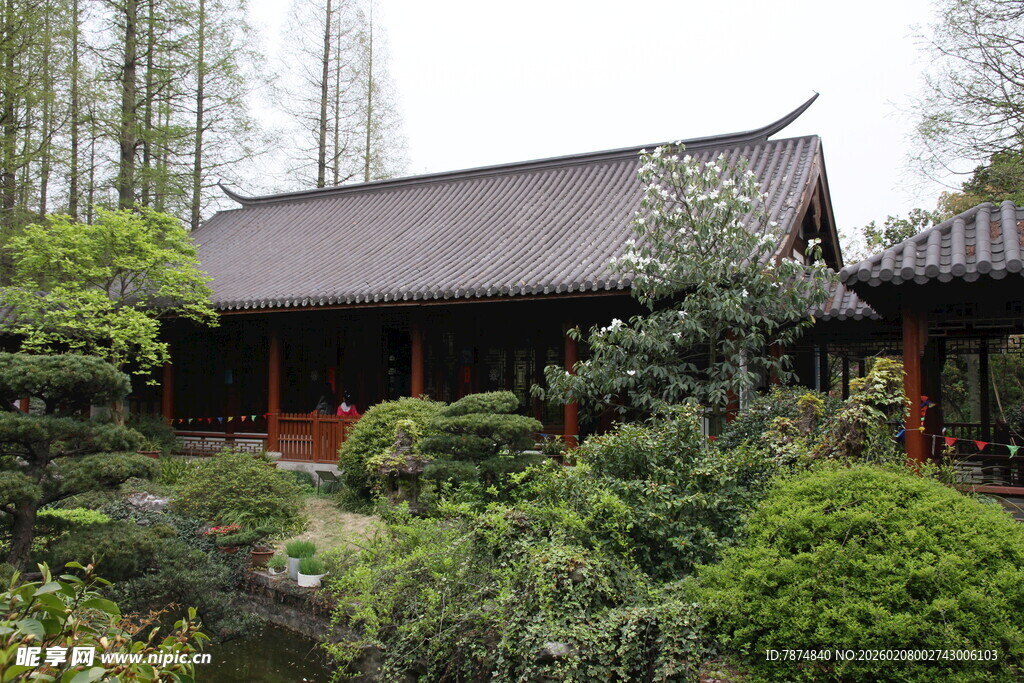 中式庭院园林古建筑景观