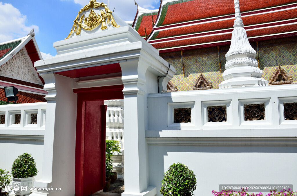 泰国传统建筑大门景观