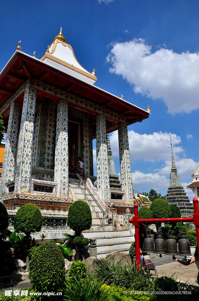 马来西亚泰国传统庙宇建筑景观