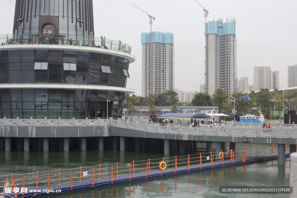 湛江城市河畔建筑景观