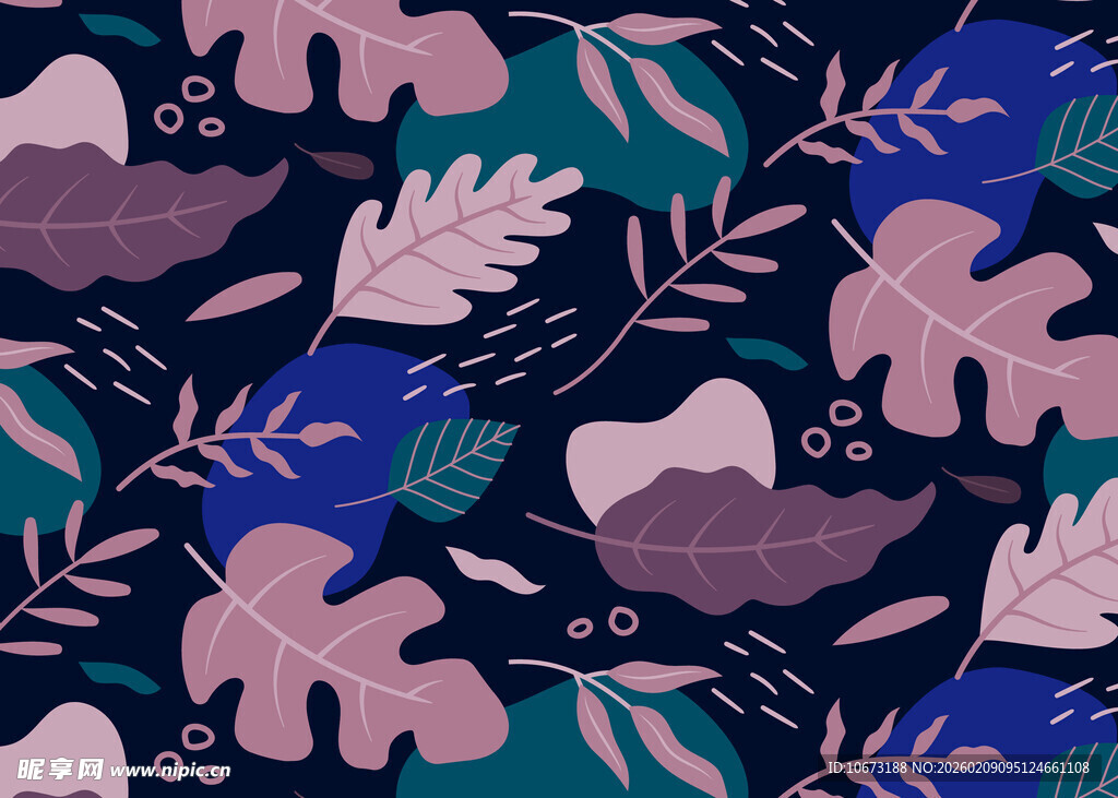 抽象植物图案背景