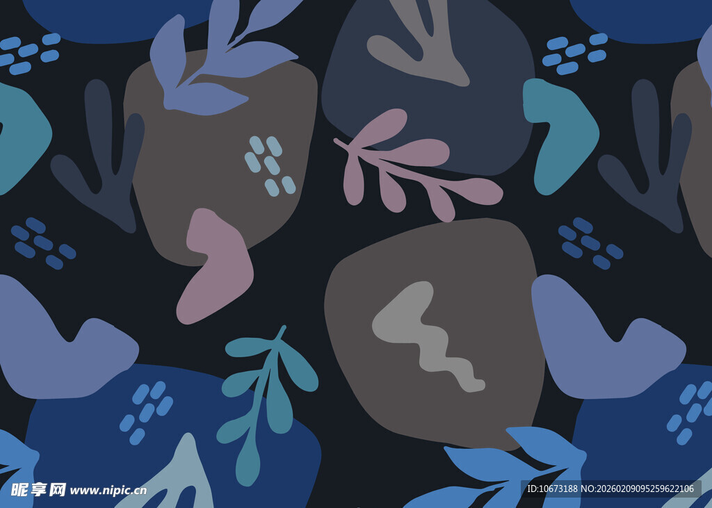 抽象植物图案背景纹理