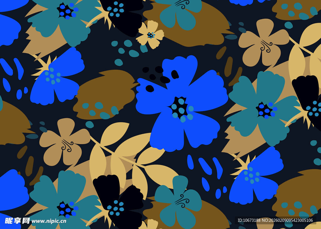 复古花卉图案背景