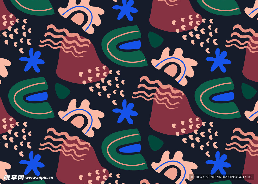 奇幻星球风几何图案纹理