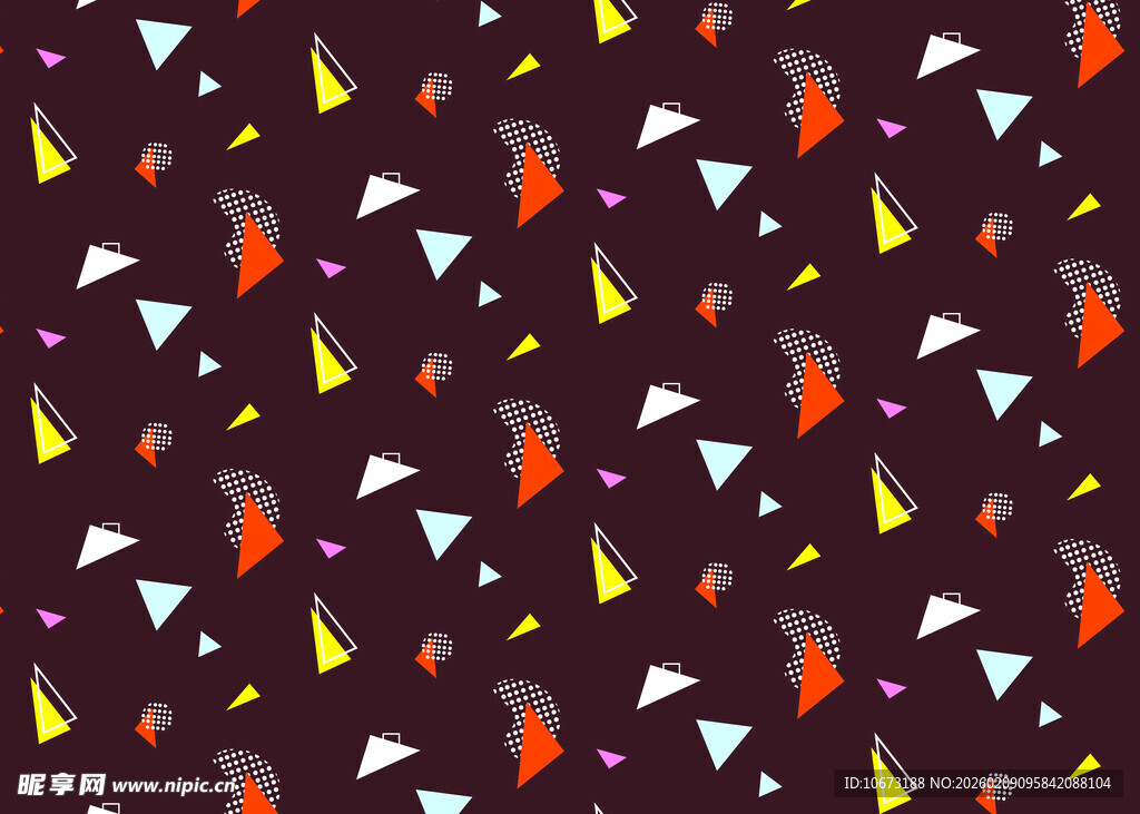 多彩几何动物图案背景