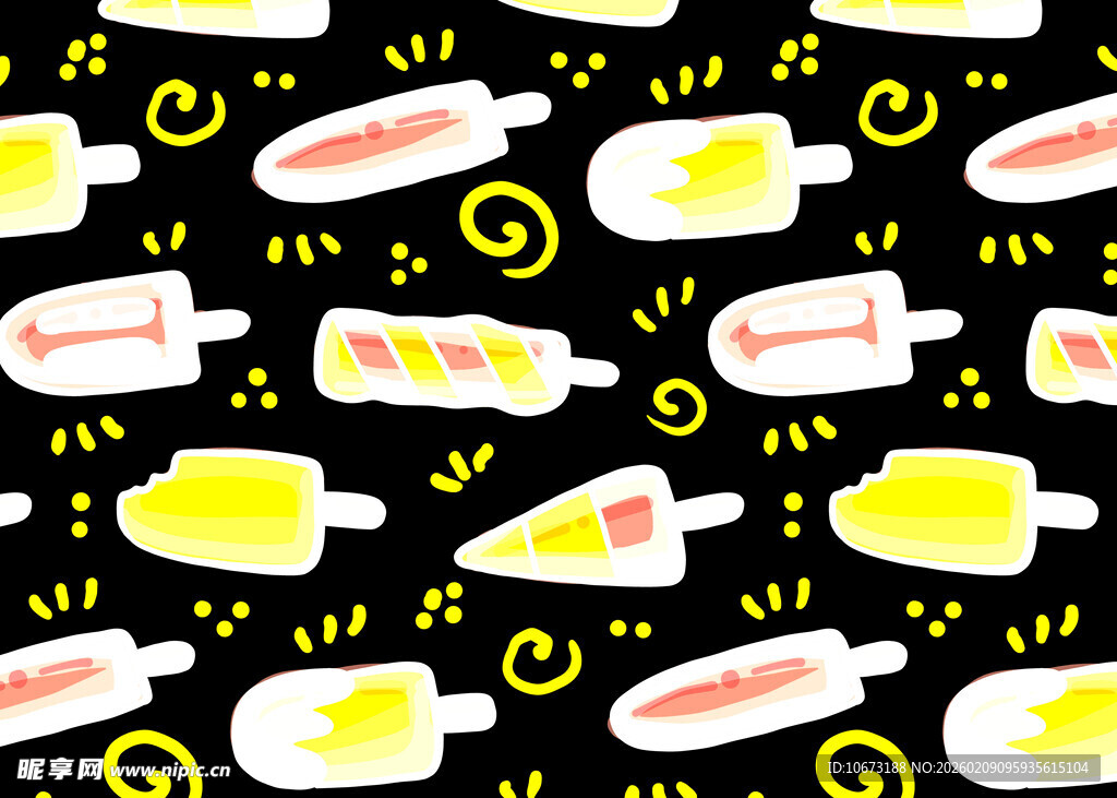 多彩冰淇淋图案背景设计