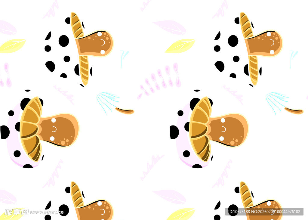 可爱动物图案背景设计