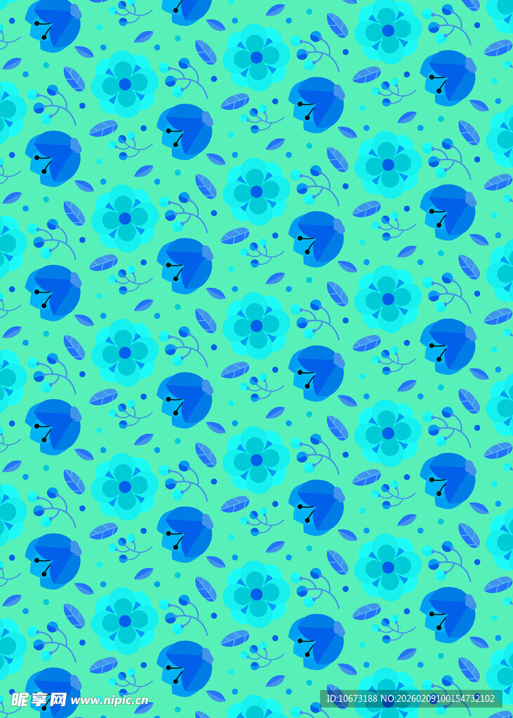 蓝绿色调抽象图案背景