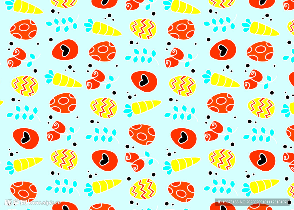 多彩卡通图案背景