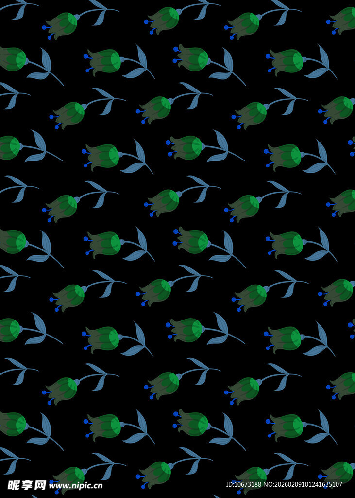 绿色鱼形图案背景纹理