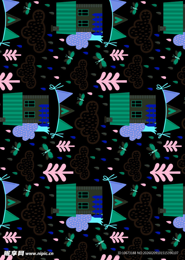 几何图案拼接抽象背景图