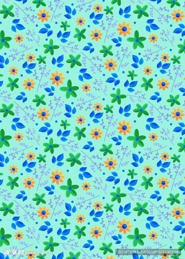 清新碎花图案背景