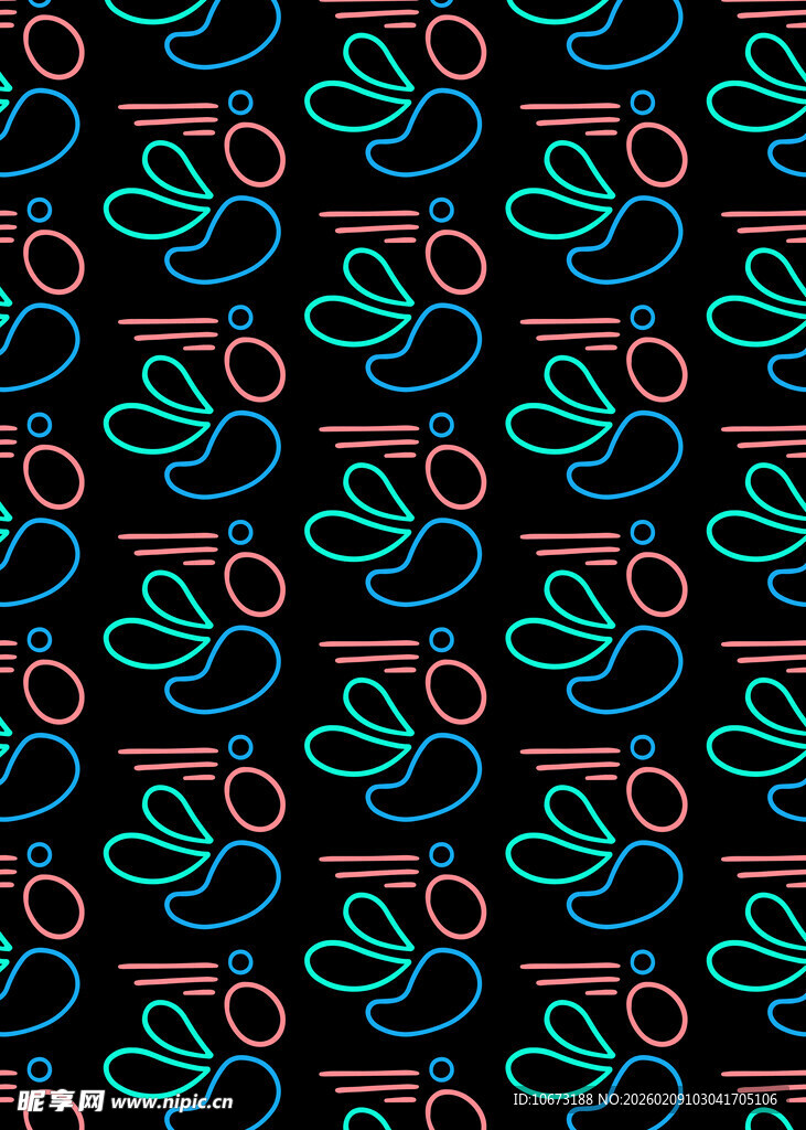 多彩环形几何图案背景