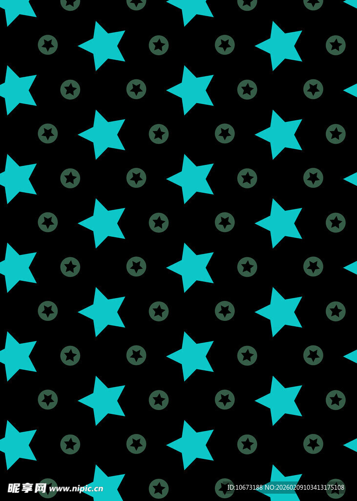 蓝星黑底图案背景纹理