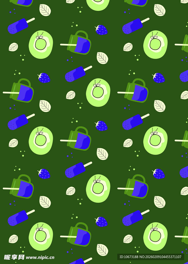 绿色背景的几何图案设计